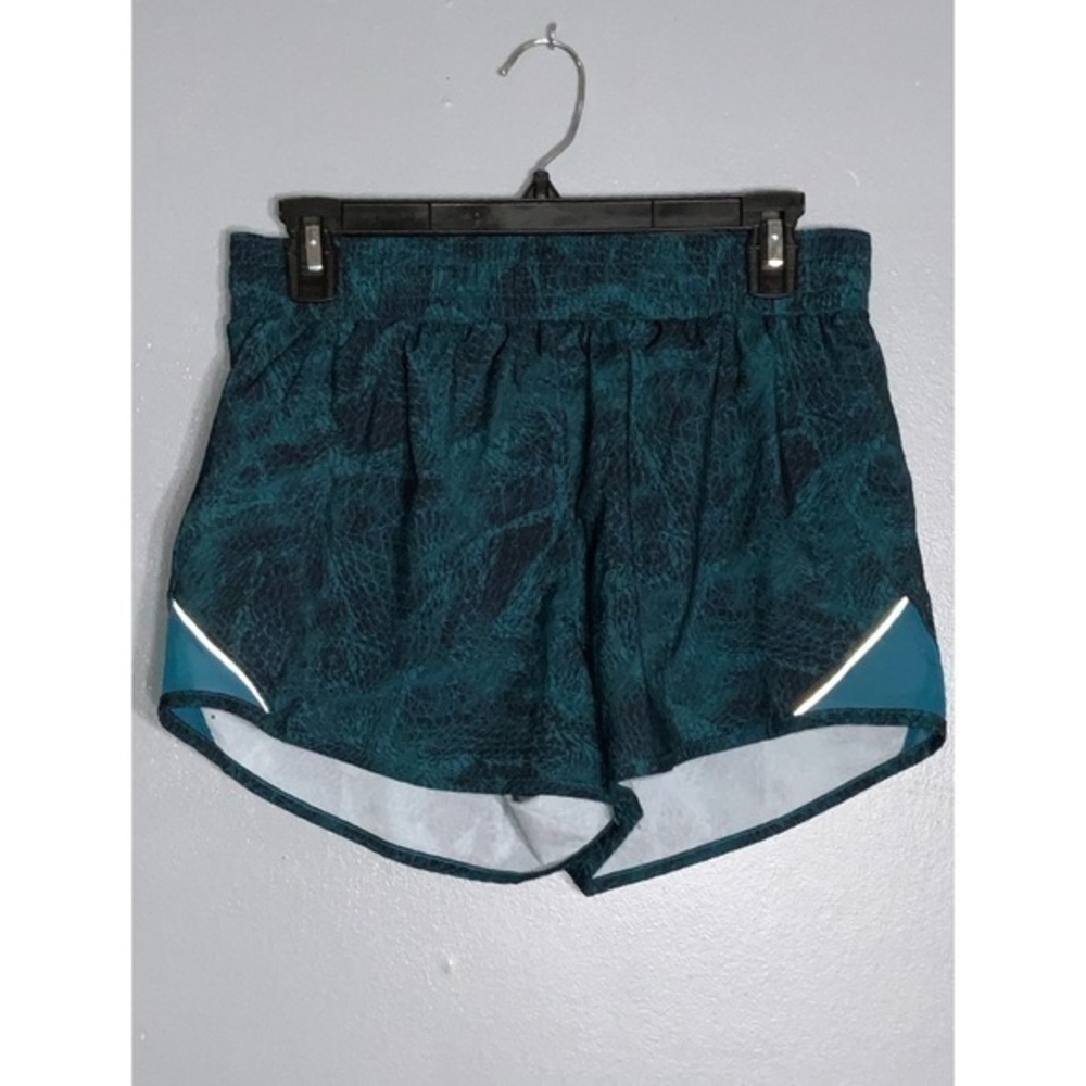All In Motion Teal & Black Lined Athletic Pull On Shorts zip Pocket S